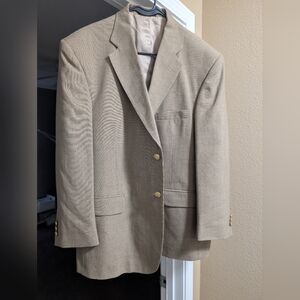 Stafford Beige Blazer with Gold Buttons
